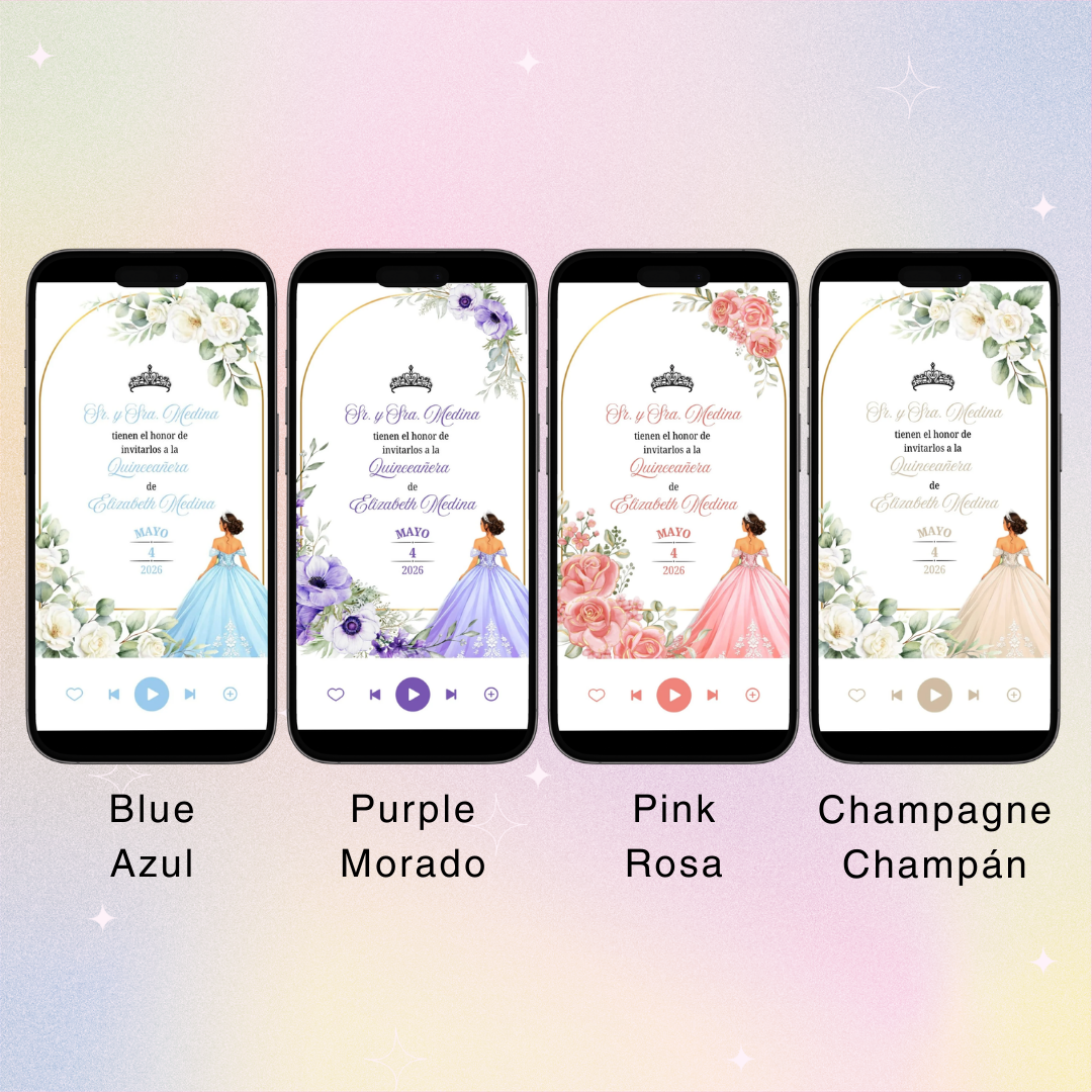 Sitio web todo en uno para invitaciones de quinceañera + confirmación de asistencia